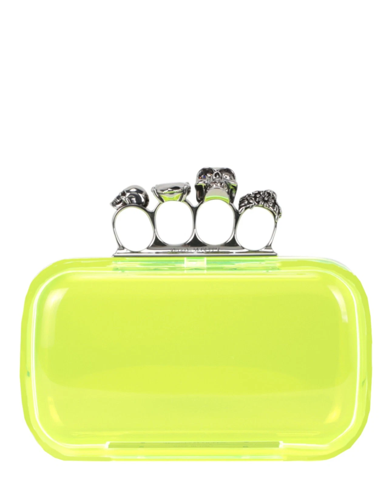Alexander McQueen Womens Skull Four-Ring Clutch
