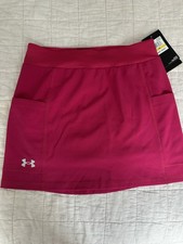 Under Armour Girls Skort YM Medium Fuchsia UPF 50 Built-In Shorts Pockets