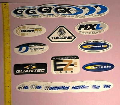 Vintage Oilfield Drilling Christensen Stickers Lof Of 20 Genesis, Quantec, Gas