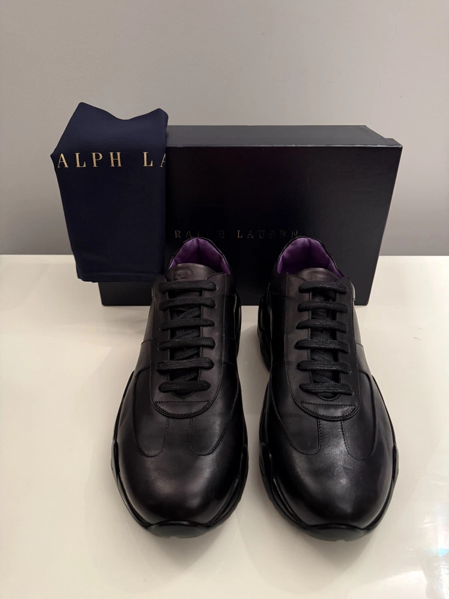Ralph Lauren Purple Label Black Athletic Trainers Ralph Lauren Purple Label Jaemyn Streetwear Calf Suede  main image 3