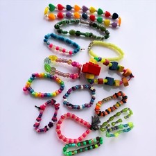 14pc Vintage Rave Kandi Bracelet Lot EDM Fest...
