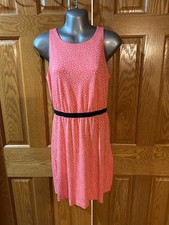 LOFT Peach/Coral Sleeveless Summer Chic Dress  Sz Small