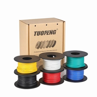 16awg Draht Flexibler Silikondraht, 1.3 mm² Messgerät verzinnte Kupferdrähte ...