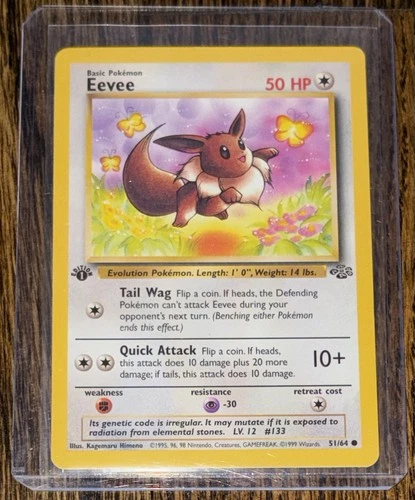 1999 Pokemon Jungle Set 1st Edition EEVEE 51/64 Vintage NM