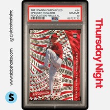 2021 PANINI CHRONICLES #84 SPENCER HOWARD REVOLUTION FRACTAL RC ROOKIE PSA 10