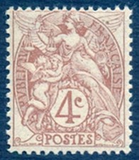 TIMBRE  FRANCE  NEUF  VARIETE SANS CHARNIERE  N° 110  ** PETIT POINT  EN HAUT