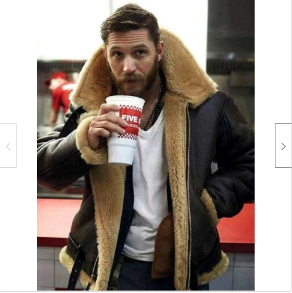 Dunkirk Real Shearling Real Leather Jacket For Men Bane B3 Aviator Fur Bomber