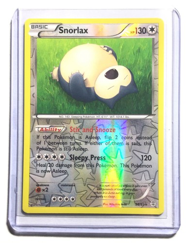 Snorlax 58 Xy Generations Reverse Holo Pokemon Card Nm Ebay