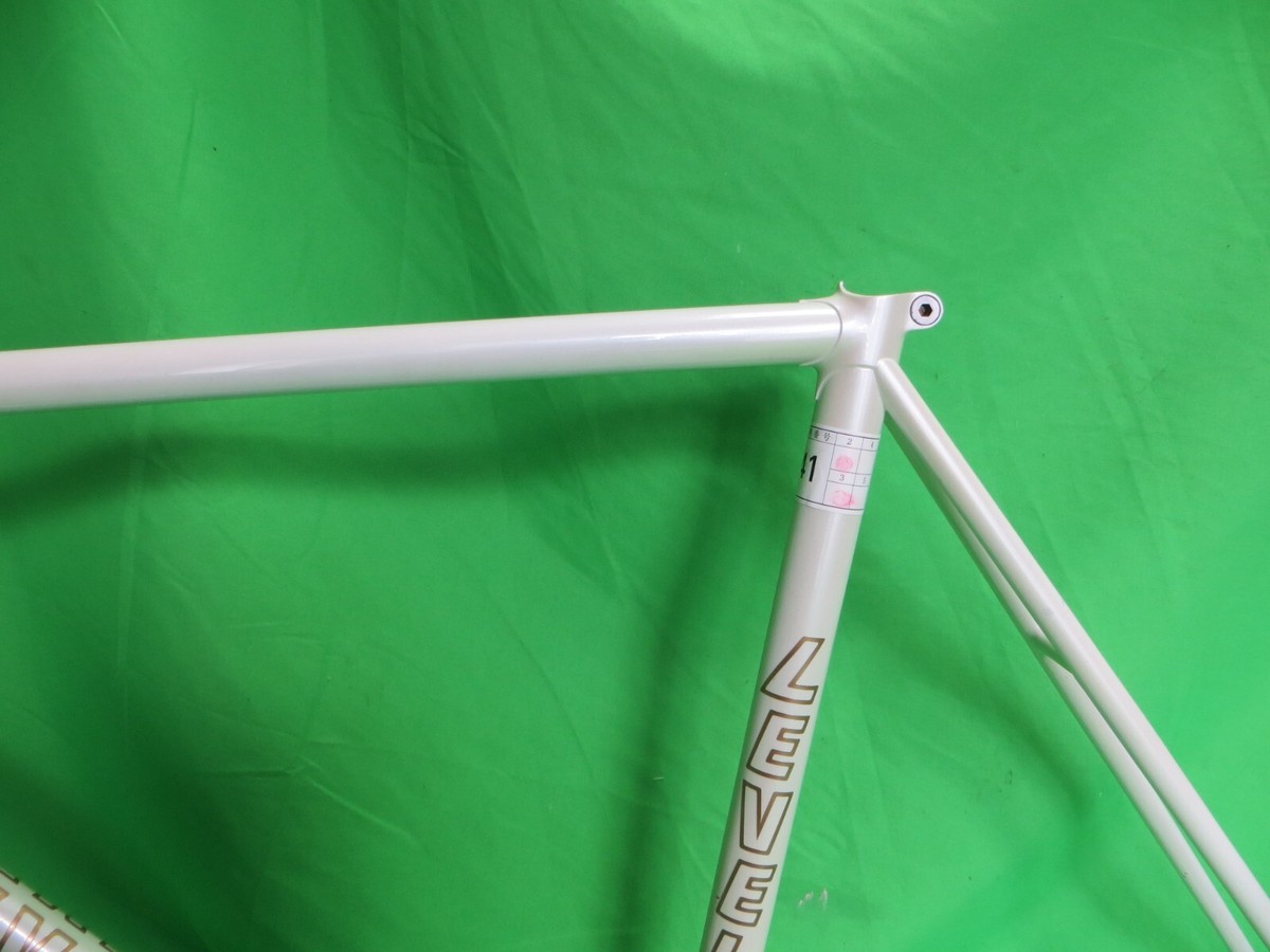 LEVEL 競輪　フレーム　njs ケイリン Level White NJS Approved Keirin Frame Set Track Bike Fixed
