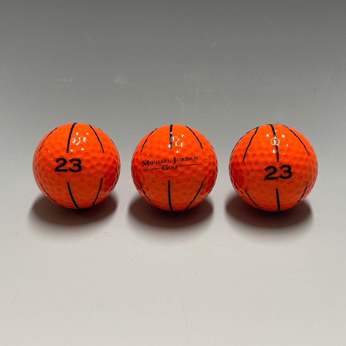 Michael Jordan Golf Balls Basketball Orange #23 Set of 3 '90