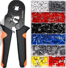 Crimpzange Kabelschuhe Flachstecker Quetschverbinder Zange KFZ Elektrik SET