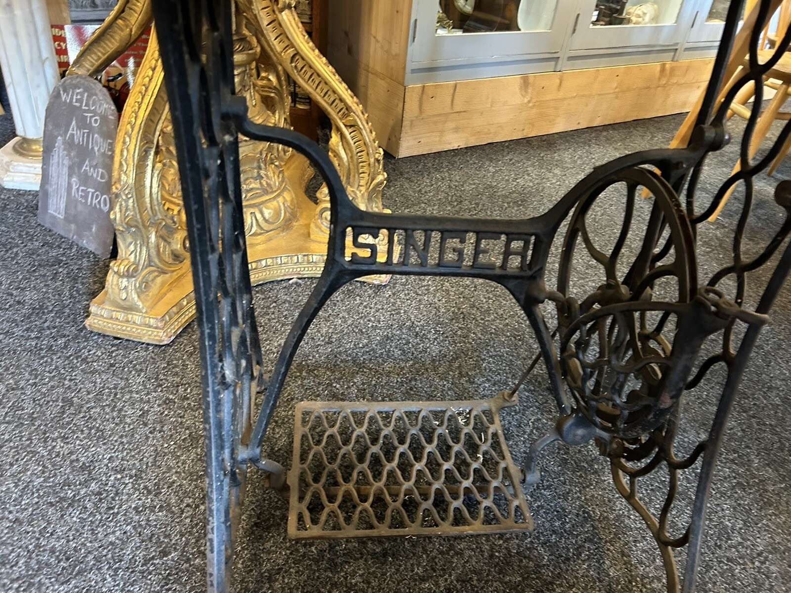 singer sewing machine Side Table Refurbished Small Desk eBay
