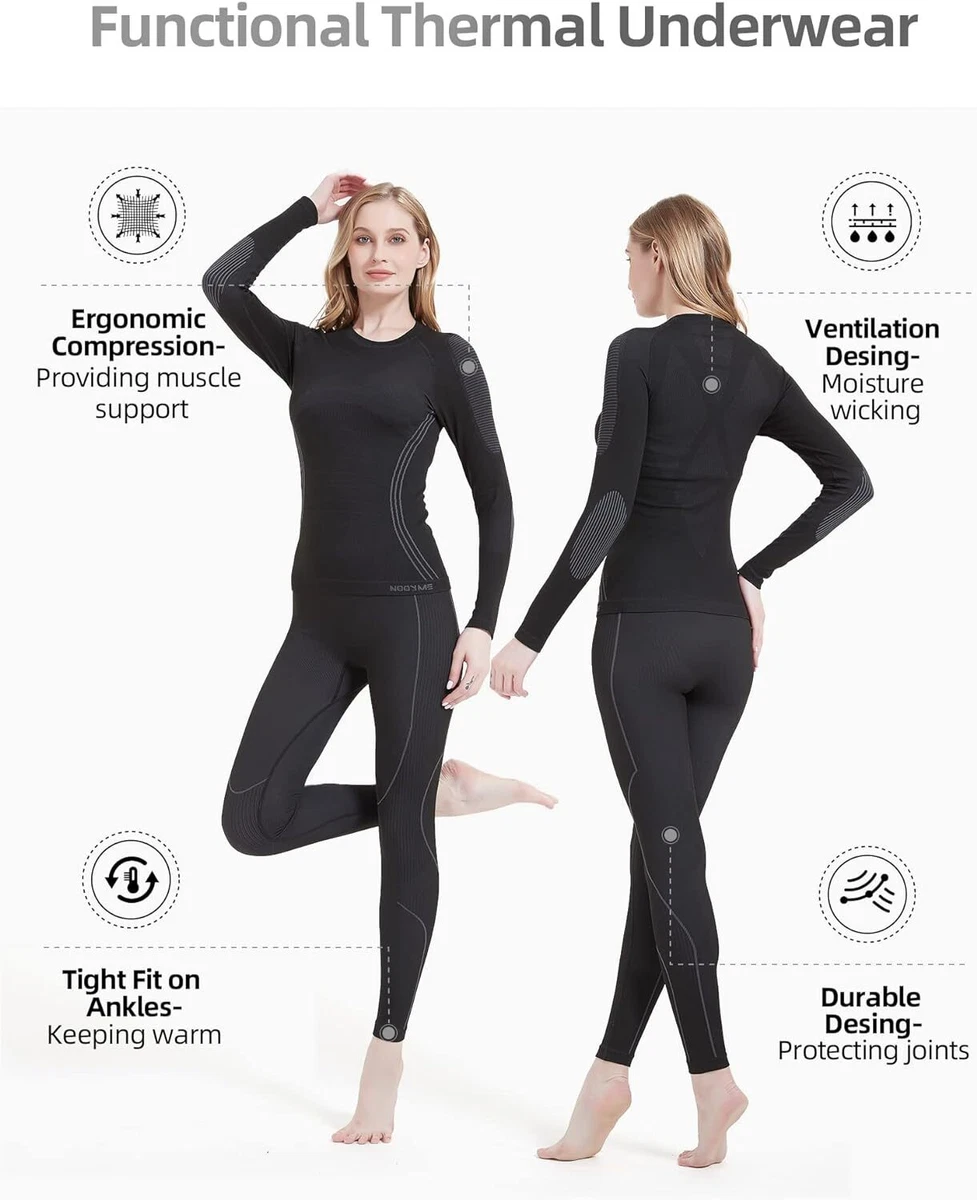 NOOYME Thermal Underwear for Women Base Layer Women Cold Weather