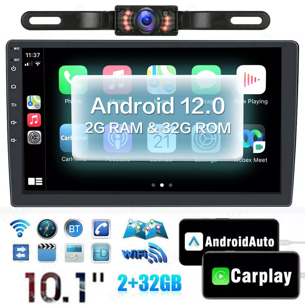 2 Din 9 Android Car Radio Wireless Carplay Android-Auto Bluetooth RDS GPS  Wifi USB Large Screen Multimedia Player Head Unit A9