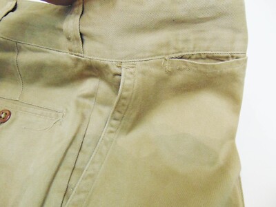 Post WWII 1950's U.S.Army Khaki Chino Pants 30x27, Button Post WWII 1950's U.S.Army Khaki Chino Pants 30x27, Button