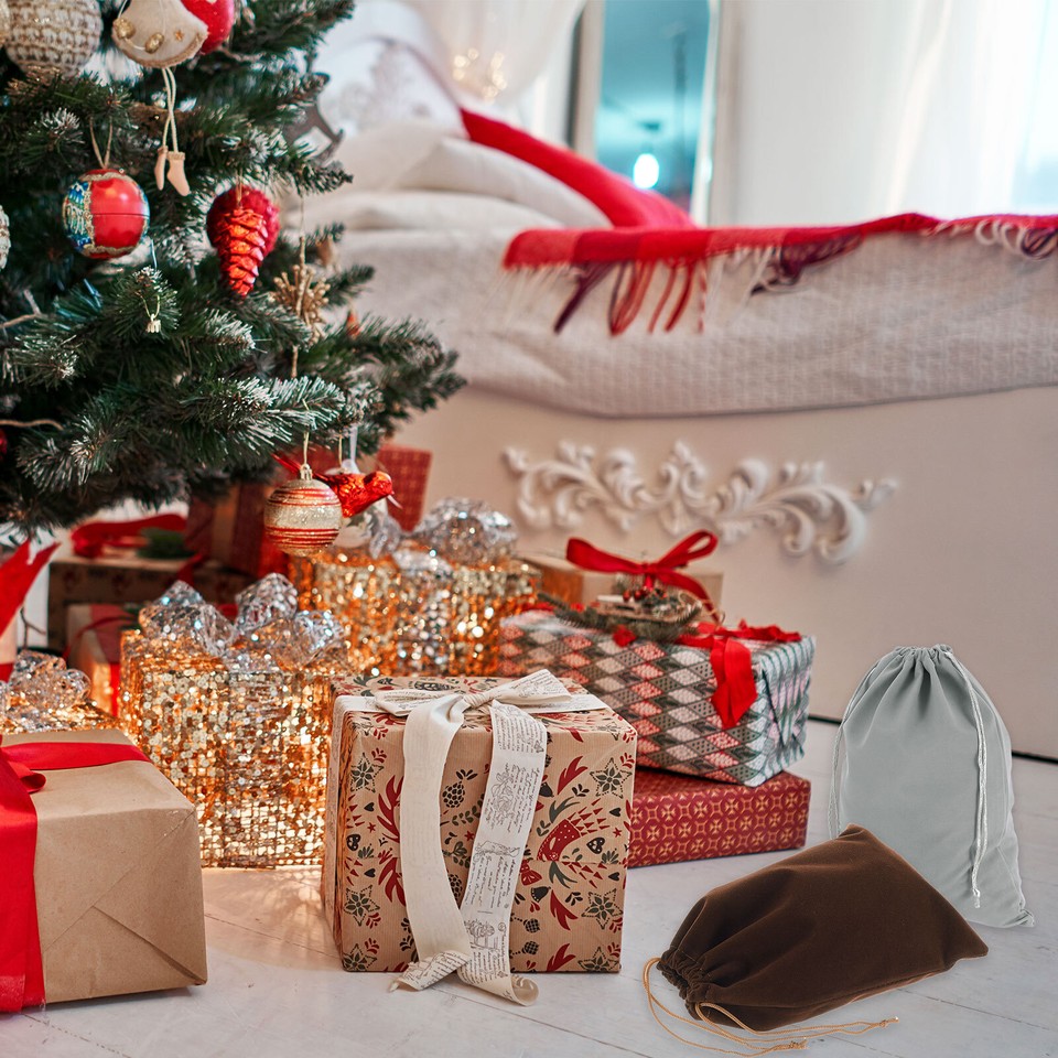 25 Pcs Velvet Drawstring Bag 8 x 10 Inch Jewelry Pouches Gift Bags