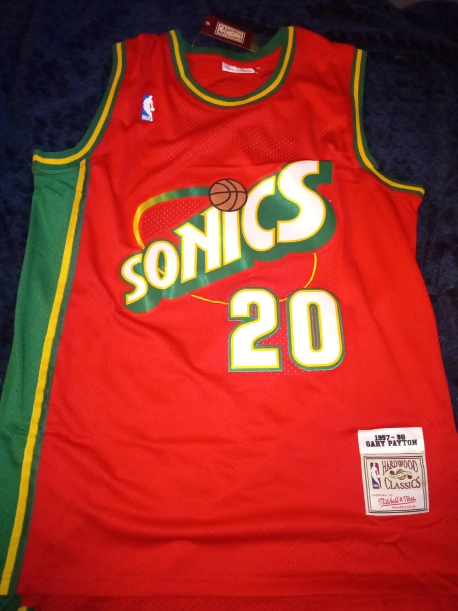 Gary payton hotsell red sonics jersey