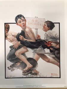 pics Norman Rockwell No Swimming details about norman rockwell no swimming 6 4 1921 reproduction print 15 h x 12 w