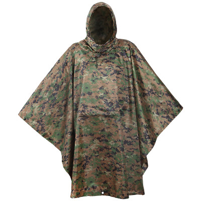 USGI Industries Military Style Multi Use Rip Stop (Marpat, Rain Poncho)