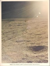8 1/4 X 11" NASA PHOTO APOLLO-14 LUNAR MODULE MOON SURFACE VERY GOOD CONDITION