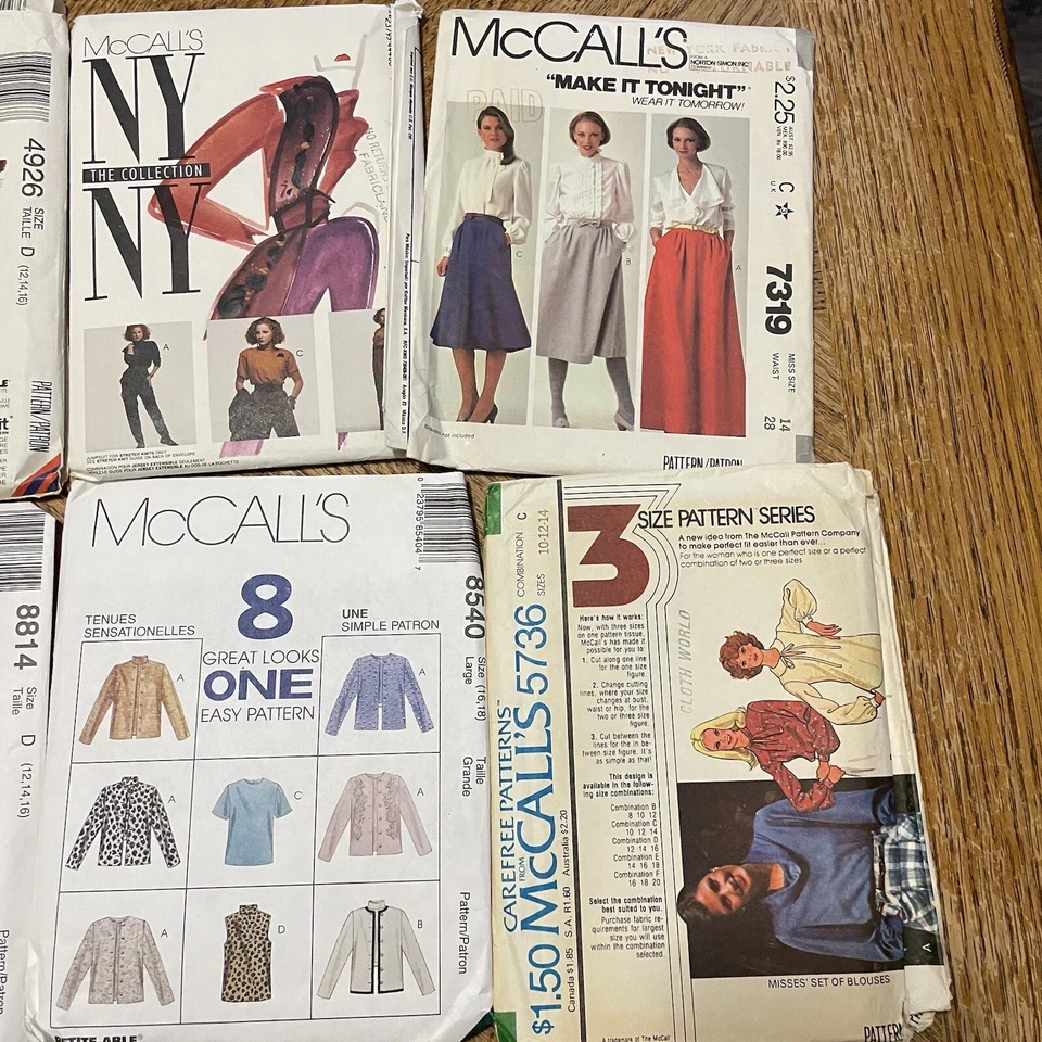 Vintage Lot Of 10 McCall’s and Busy Women’s Sewing Patterns - Image 4 of 4