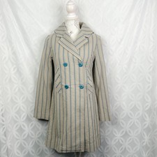 Anthropologie Tulle Size S Embroidered Pattern Peacoat Dress Jacket Nwot