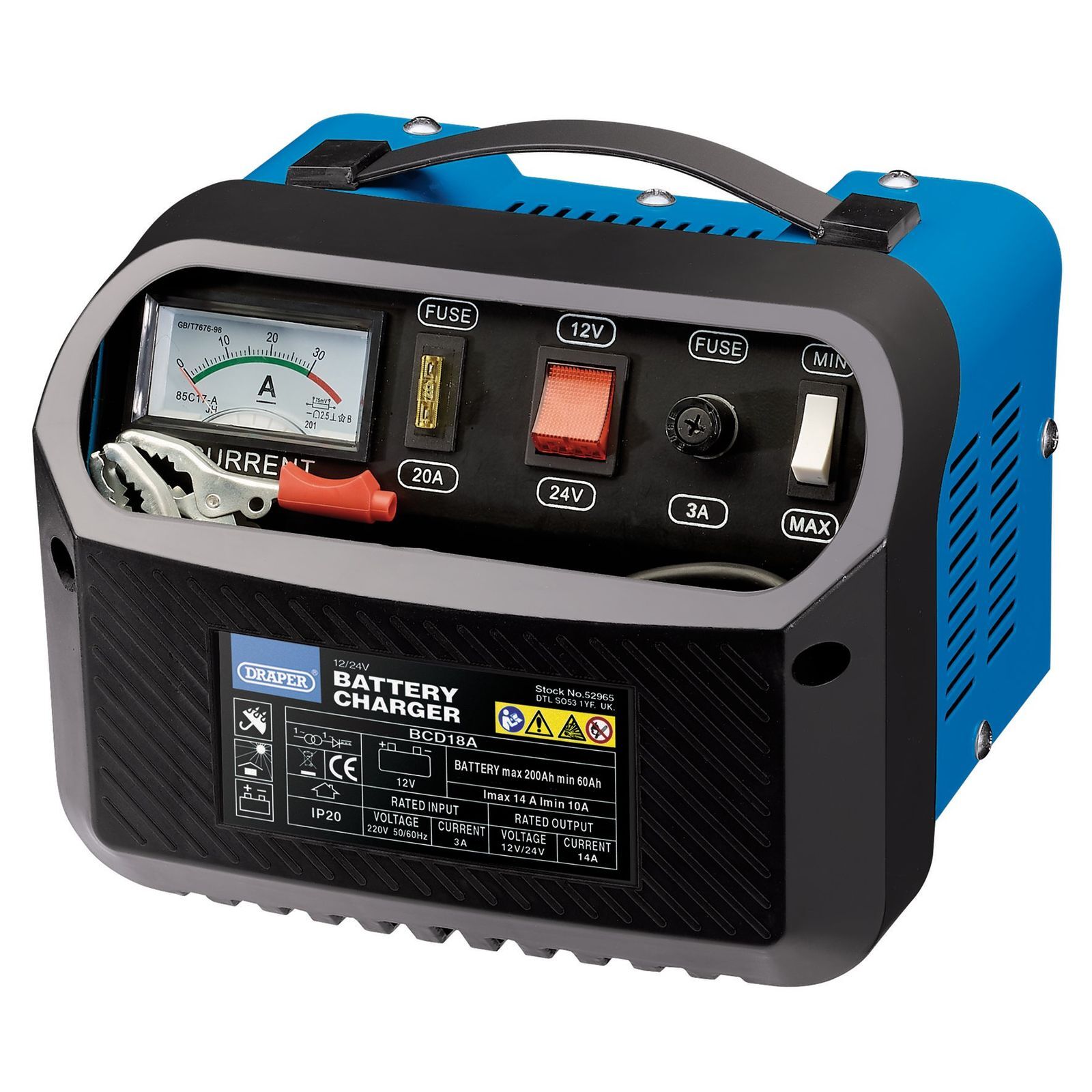 Draper Light Bcd18a 12/24V Automotive Battery Charger - Image 11