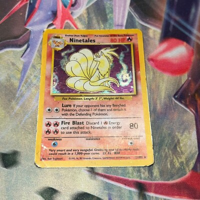 Ninetales ~ 12/102 ~ Holo ~ BASE SET ~ DAMAGED ~ Pokemon Card