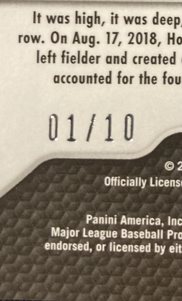 2019 PANINI PRIZM ERIC HOSMER GOLD PRIZM SAN DIEGO PADRES #1/10 - Imagem 3 de 3