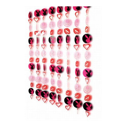 TENDA PORTA PLAYBOY NERO/ROSA bunny decorazione sexy Hugh Hefner 23330