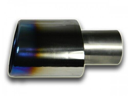Vrai Titan Tailpipe 120 x 80mm Ovale ,Conduite D'Amenée 51mm, Longueur 11,5cm, - Photo 1/2