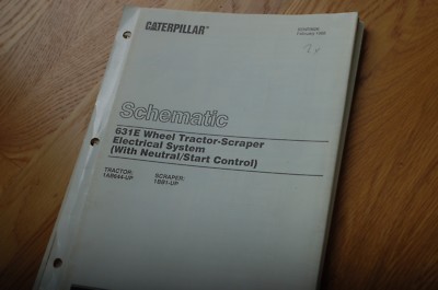 Caterpillar 631E Scraper Electrical Schematic diagram drawing manual service pan