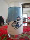 Winter Valley Cooler Highball Tumblers (pair) 16 oz Northcrest Glass White Blue! — photo 7