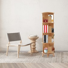 Libreria girevole 360° scaffale in legno scaffale da ufficio scaffale verticale scaffale per documenti Book Shelf