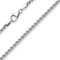 2,5Mm Zopfkette Silberkette Collier Halskette Aus 925 Silber Rhodiniert 42Cm