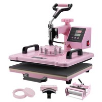 Hitzepresse Transferpresse 30X38Cm Tumbler Presse T-Shirts Rosa