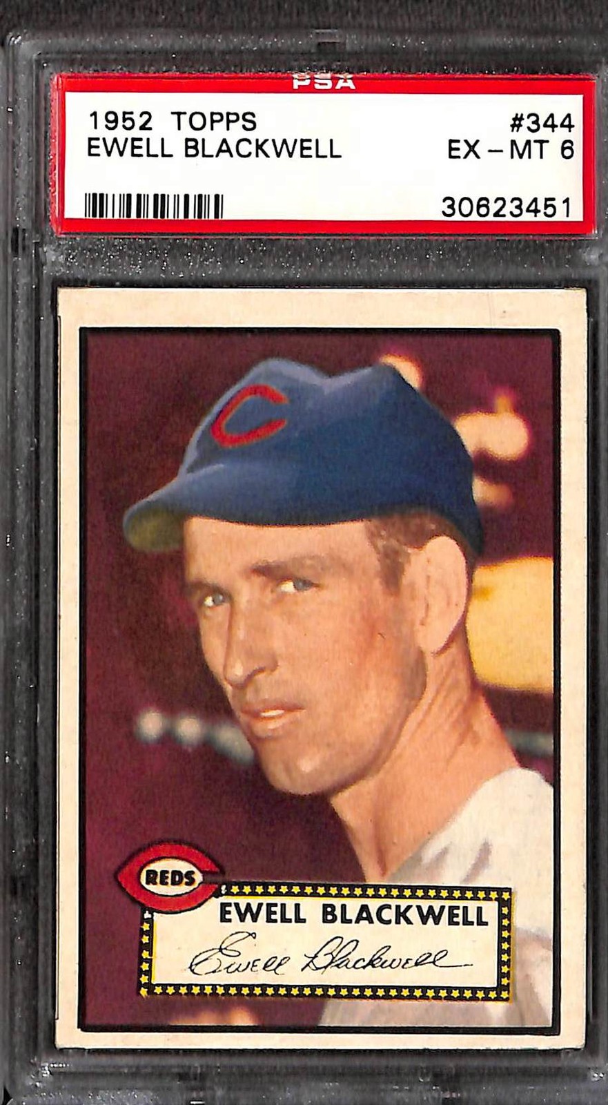 1952 TOPPS #344 EWELL BLACKWELL PSA 6 EX-MT 30623451 