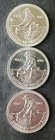Lot of Three 1985 Engelhard 1oz Silver American Prospector Rounds