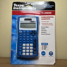 Texas Instrument TI-30X IIS Blue 2 Line LCD Screen Display Calculator New