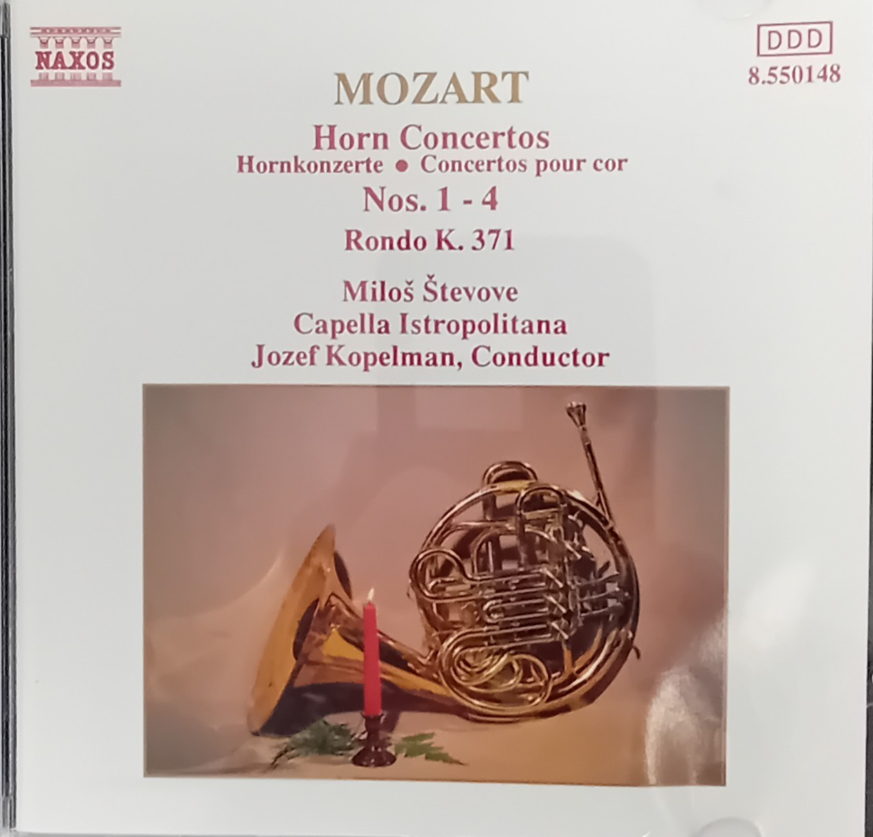 Mozart Horn Concertos Nos 1-4  Music CD Album