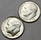 1961 P D Roosevelt Silver Dime Year Set, 90% Silver, Great For Albums, R-61H