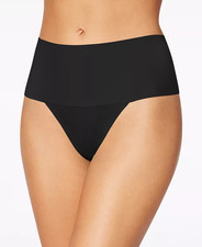 NEW 28 SPANX SUPERSMOOTH UNDIE-TECTABLE THONG UNDERWEAR BLACK SZ S