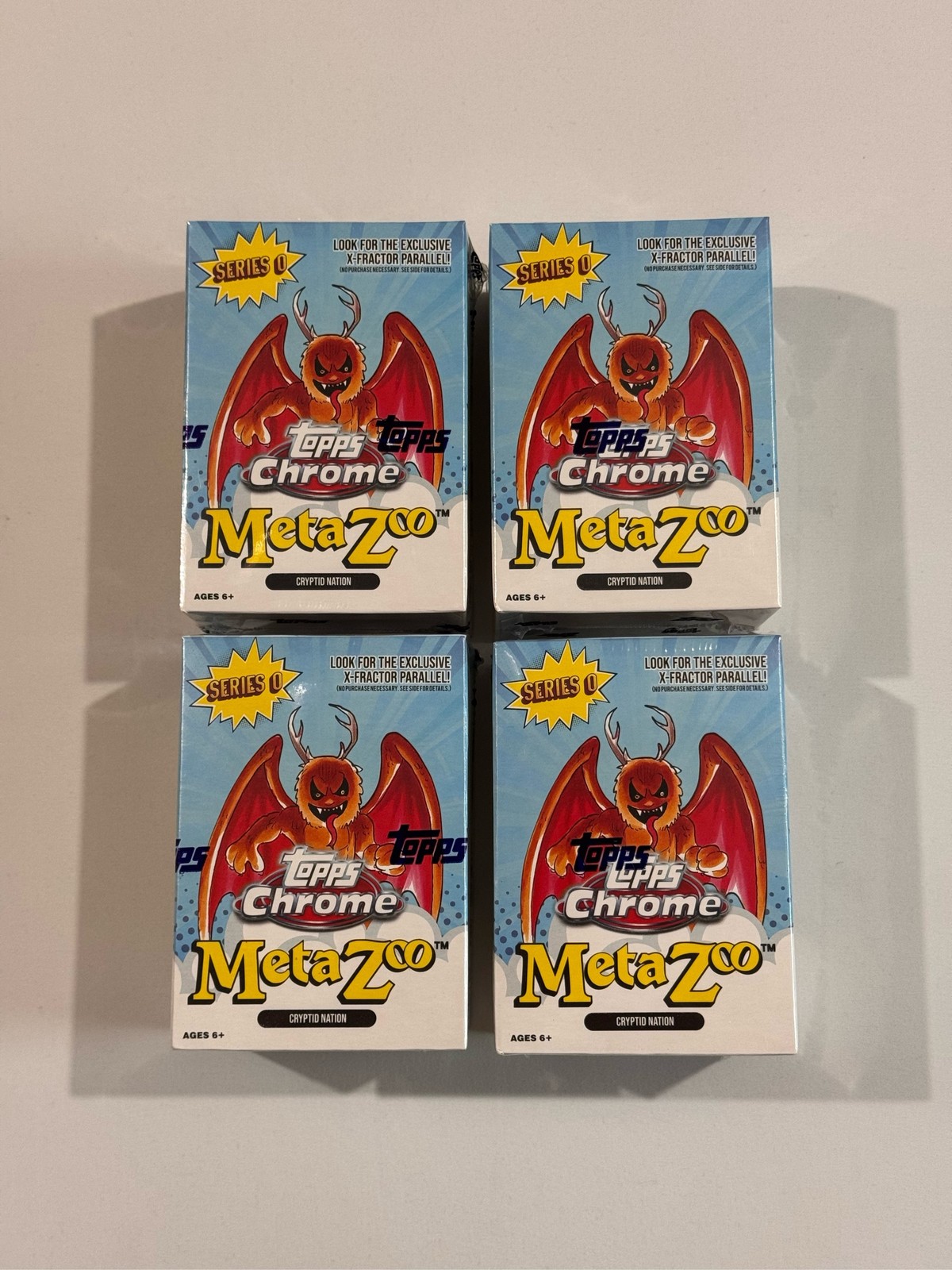 Lot of 4 Topps Chrome MetaZoo Series 0 Blaster Boxes Cryptid Nation