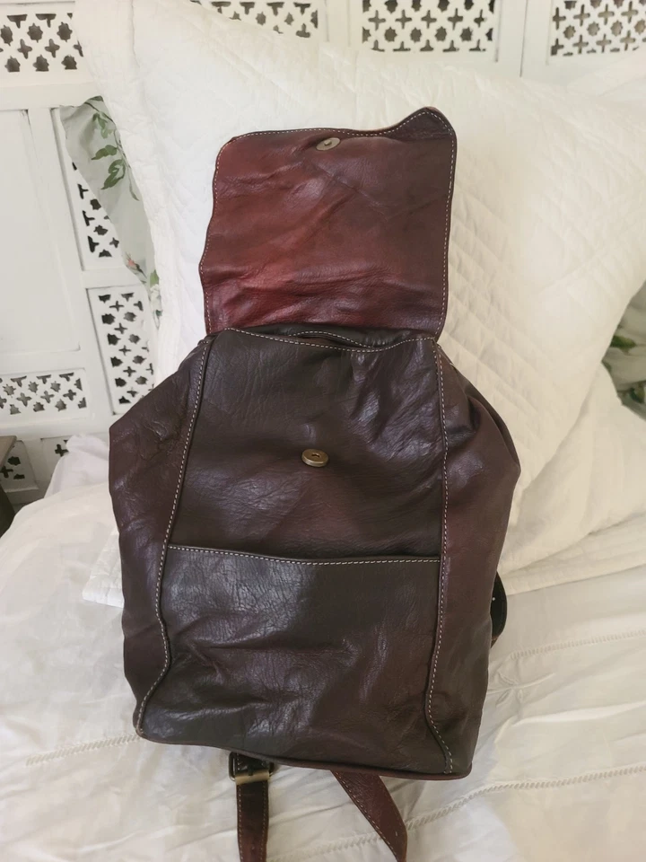 SAC A DOS DE VILLE CUIR GRAS MARRON - Photo 3/4