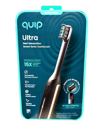 Quip Ultra Next Generation Smart Sonic Electric Toothbrush - Onyx.  NIB.