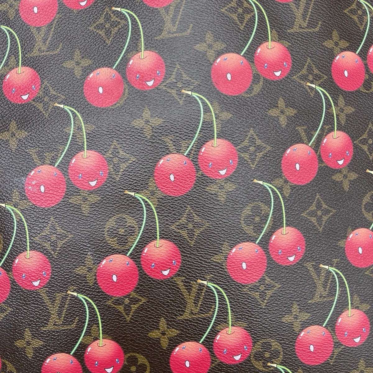 Louis Vuitton Cerise Cherry Sac Plat Brown Monogram Canvas Tote
