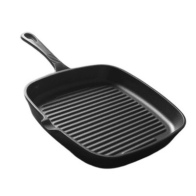 Gusseisen eckige Grillpfanne 36x14x6cm funktioniert auf Herden und im Back