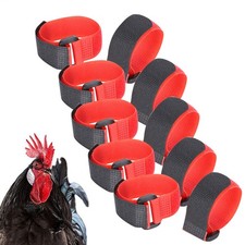 5Bag Anti  Hook Rooster Nylon Collar Noise Neck Strap Necklace Pet Chicken Supply