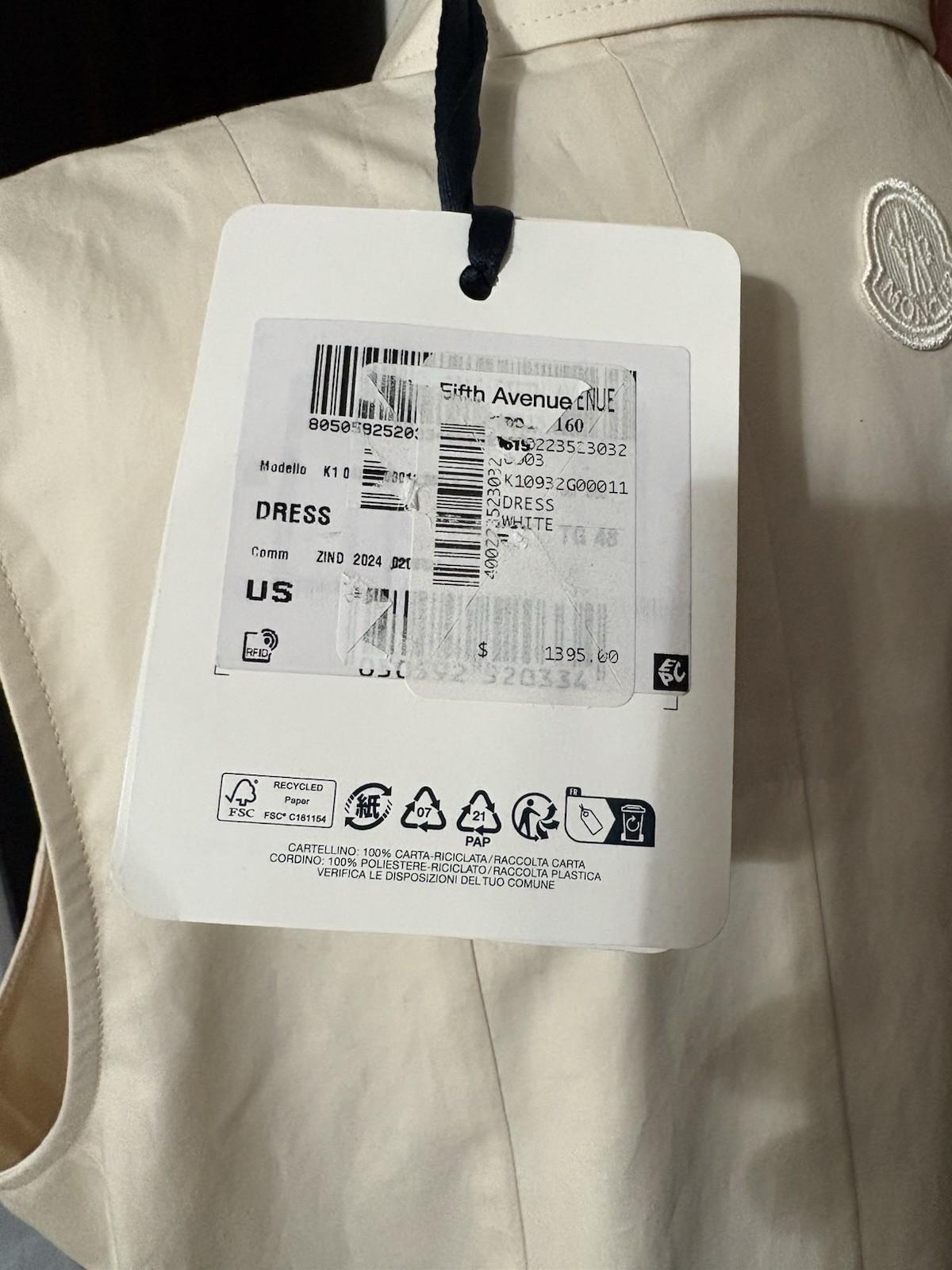 Moncler Pleated Poplin & Silk Organza Mini Shirt Dress W/ Shorts 100% Authentic thumbnail 14