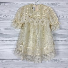 Vintage Jessica McClintock for Gunne Sax Victorian Lace Pageant Gown Girls 2T